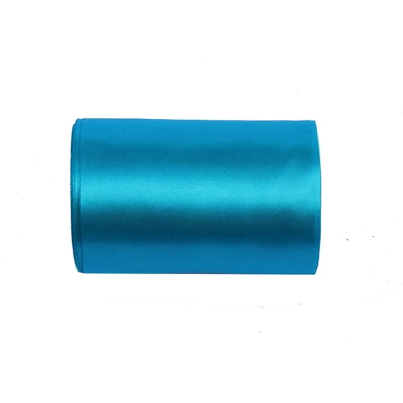 YYCRAFT 6 Inch Wide Satin Ribbon Satin Fabric Spool for Grand Opening Cutting Ceremony Wedding Birthday Party Decoration Gift Craft (22 Yards,Turquoise)