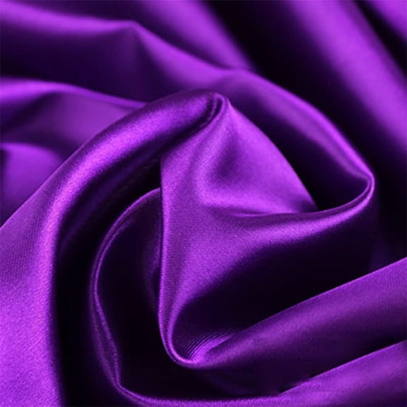 YYCRAFT Charmeuse Bridal Satin Fabric by The Yard 58 Inches Wide (Purple,2 Yards)