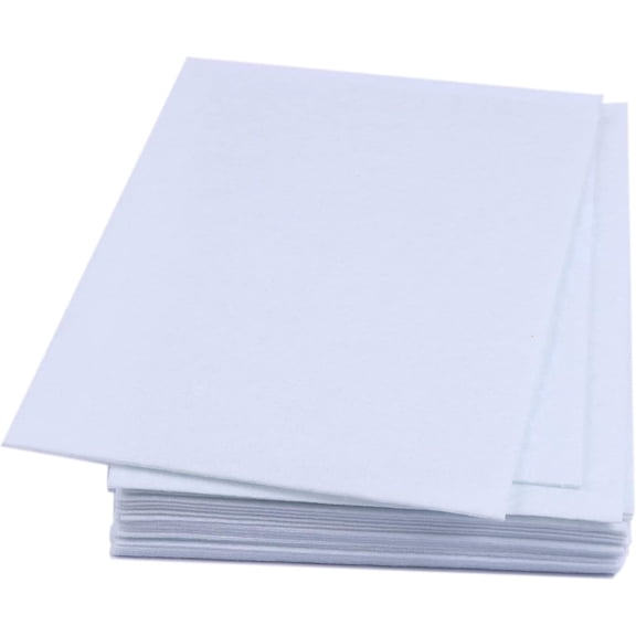 YYCRAFT Thick Stiff Felt Sheets Thick Felt 9 Inch X 12 Inch (Thickness:3.2mm) - 15 Pcs Pack, White