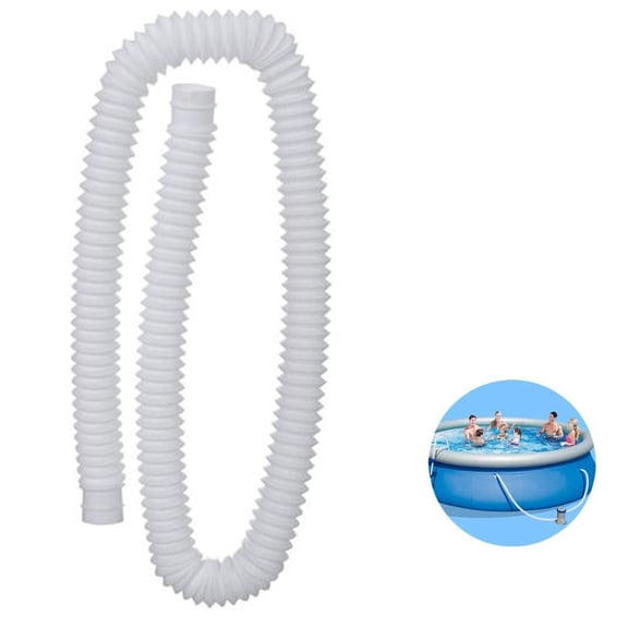 YYDENG 59 Inch Flexible Pool Filter Pump Hose 1.25 Inch Diameter Leak Proof ABS Tube With 2 Sealing Lids Compatible With 330 530 1000 GPH Circulation Pumps For Above Ground Soft Sided Pools