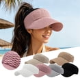 thumbnail image 1 of YYDENG Breathable Hollow Top Fish Scale Mesh Sun Visor Hat Waffle Mesh Breathable Sun Block Headwear Adjustable Fit Design For Backyard Gardening Road Trip Beach Vacation Outdoor Sports, 1 of 7