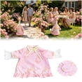 thumbnail image 1 of YYDENG Easter Floral Porch Goose Statue Outfit 2Pcs Pink Flower Print Dress Matching Bonnet Light Polyester For 23 Inch Lawn Goose Yard Garden Spring Holiday Decor, 1 of 7