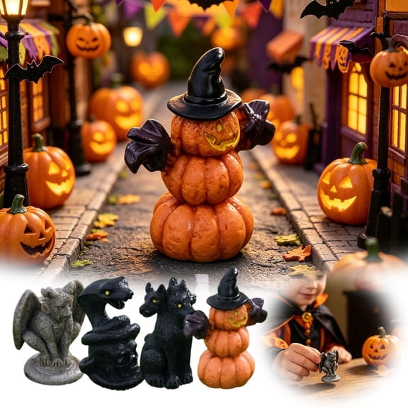 YYDENG Gothic Dark Resin Two Headed Dog Statue with Mysterious Expression for Halloween Desk Shelf Home Decor Collectible Ornament