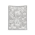 thumbnail image 1 of YYDENG Halloween DIY Coloring Blanket, 3 Sizes 70×100cm 150×130cm 150×200cm Polyester Interactive Drawing Throw Blanket For Family Hand‑Painting Activity Indoor Home Party Decoration, 1 of 8