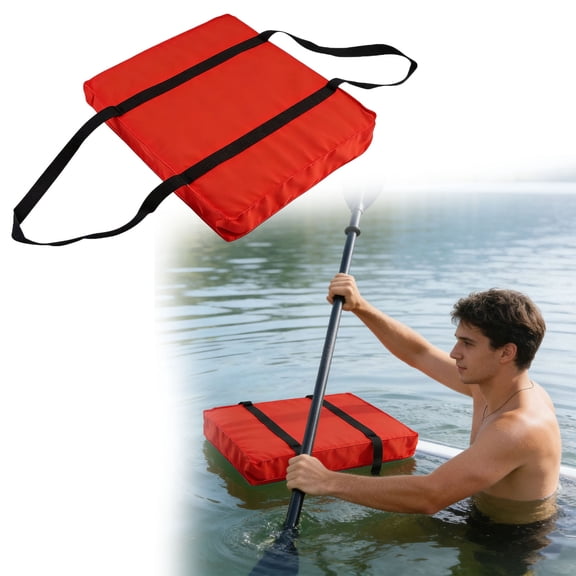 YYDENG High Buoyancy PE Foam Boat Throwable Flotation DeviceWith Carry Strap Waterproof EVA Cover Floating Rescue Throw Cushion For Boat Kayak Swimming Lake River Water Safety Activities
