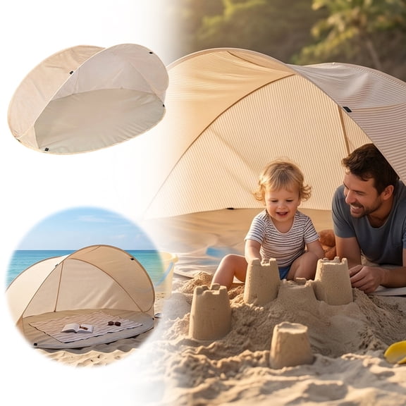 YYDENG Instant Pop Up Polyester Beach Sun Shelter Dome Tent Throw Open Portable Pop Up Tent Breathable UV Block Wind Resistant Foldable Shade Canopy for Picnic Camping Park Garden Coastal Trips
