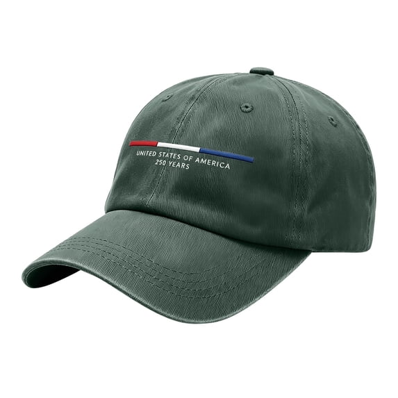 YYDENG Patriotic Floral Embroidered Baseball Hat Washed Distressed Cloth Hat Adjustable Back Closure Lightweight Cloth Cap, Commemorative 250th Anniversary Sun Hat Independence Day Camping Hiking