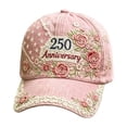 thumbnail image 1 of YYDENG Patriotic Floral Embroidered Baseball Hat Washed Distressed Cloth Hat Adjustable Back Closure Lightweight Cloth Cap, Commemorative 250th Anniversary Sun Hat Independence Day Camping Hiking, 1 of 9