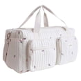 thumbnail image 1 of YYDENG Quilted Polyester Weekender Duffle Bag Large Capacity Travel Tote With Detachable Adjustable Crossbody Strap Multi Pocket Carry On Overnight Bag For Weekend Trip Maternity Daily Use, 1 of 2