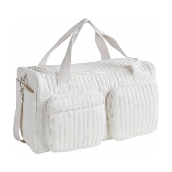 YYDENG Quilted Polyester Weekender Duffle Bag Large Capacity Travel Tote With Detachable Adjustable Crossbody Strap Multi Pocket Carry On Overnight Bag For Weekend Trip Maternity Daily Use