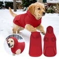 thumbnail image 1 of YYDENG Soft Polyester Dog Hooded Sweater, Warm Leg‑Less Pullover Knit Coat, Cold‑Weather Outfit Indoor Outdoor Cold‑Weather Apparel for Medium and Large Size Dogs, 1 of 8