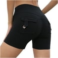 thumbnail image 1 of YYDGH Aesthetic Workout Shorts for Womens Butt Lifting Scrunch Yoga Shorts with Pockets Black M, 1 of 7