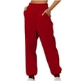 thumbnail image 1 of YYDGH Baggy Sweatpants for Women Teen Girl Trendy Hip Hop Y2K Joggers Pants Gym Work Casual High Waist Straight Trousers, 1 of 5