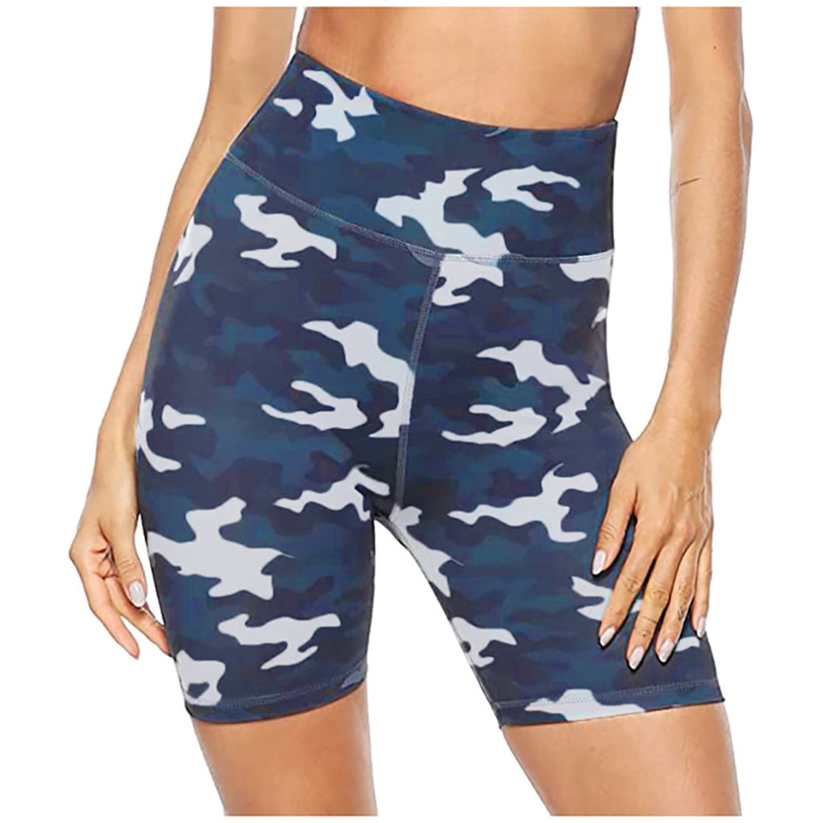 Blue camo biker shorts best sale