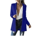 thumbnail image 1 of YYDGH Blazer Jackets for Women Casual Long Sleeve Lapel Blazer Open Front Button Work Office Suit Jacket Blue S, 1 of 7