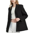 thumbnail image 1 of YYDGH Blazer Jackets for Women Casual Open Front Business Work Office Suit Jacket Fashion Solid Color Cardigan Outerwear M, 1 of 8