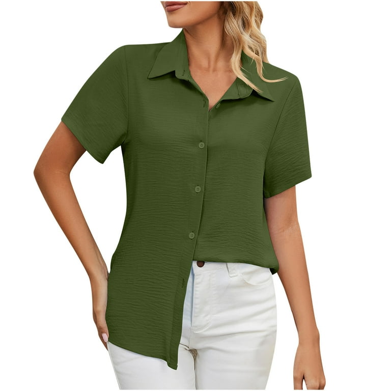 Walmart women's collared shirts discount