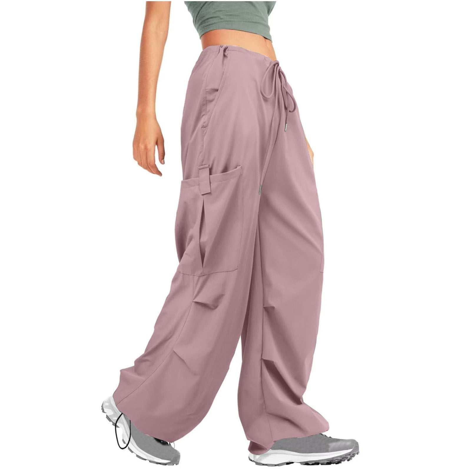 COOTRY Women's Plus Size Hiking Cargo Pants Athletic Workout