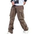 thumbnail image 1 of YYDGH Cargo Pants for Men Baggy Loose Fit Wide Leg Pants Athletic Casual Sweatpants with Pockets Trendy Streetwear Pants, 1 of 6