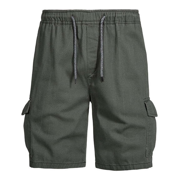 YYDGH Cargo Shorts for Mens Elastic Waist Drawstring Tactical Shorts Casual Work Hiking Lightweight Shorts with Pockets