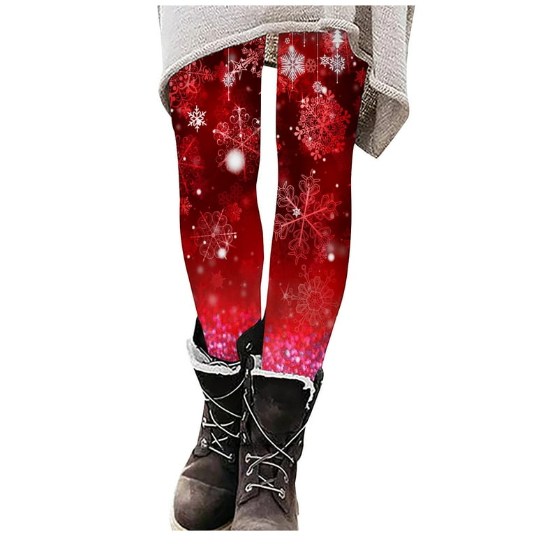 Fleece lined holiday leggings online