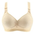 thumbnail image 1 of YYDGH Double Support Wireless Bra Lace Bra with Stay-in-Place Straps Full-Coverage Wirefree Bra Tagless for Everyday Wear Beige 36C, 1 of 4