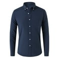 thumbnail image 1 of YYDGH Dress Shirts for Mens Long Sleeve Button Down Shirts Solid Color Formal Shirts Casual Beach Wedding Tops Shirts, 1 of 7