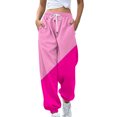 thumbnail image 1 of YYDGH Joggers Sweat Pants for Womens Baggy Loose Workout Running Sweatpants with Pockets Elastic High Waist Lounge Y2K Pants Pink S, 1 of 5