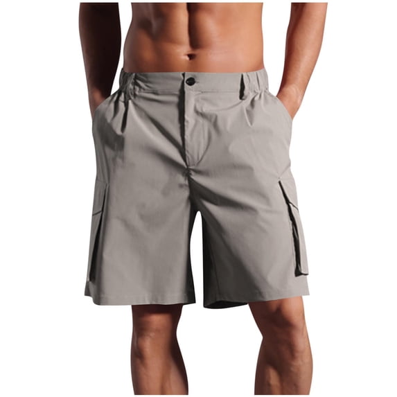 YYDGH Men's Athletic 7 Inch Sweat Shorts Fashion Solid Color Drawstring Elastic Waist Shorts Comfy Swim Trunks Casual Loose Board Shorts