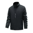 thumbnail image 1 of YYDGH Men's Bomber Jackets Varsity Flight Jacket For Men Casual Lightweight Windbreaker Windproof Track Puffer Coat Black 3XL, 1 of 2
