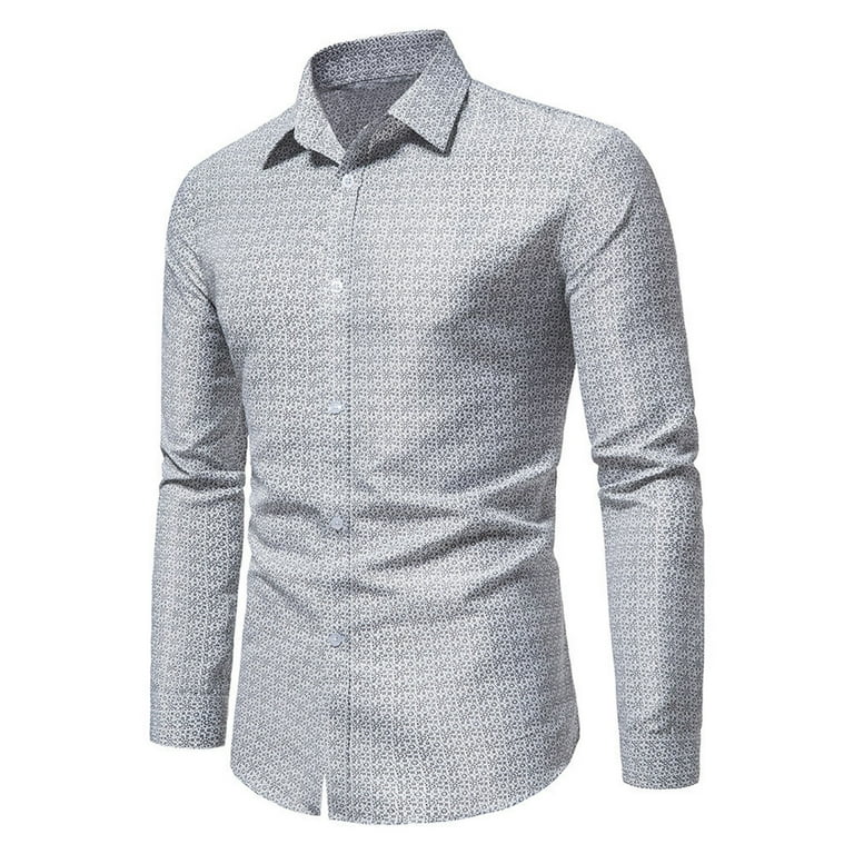 Grey dress shirt best sale walmart