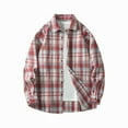 thumbnail image 1 of YYDGH Men's Button Down Shirt Long Sleeve Plaid Flannel Shirt for Men Soft Lapel Fall Shacket Casual Regular Fit Shirts, 1 of 4