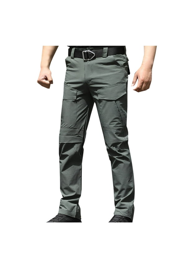 Men's Cargo Lightweight Tactical Pants Durable Ripstop Cargo Pants for Men Stretch Waistband Pants with Pockets