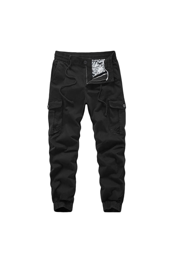 Men's Cargo Pants Army Camo Combat Work Pants Slim Fit with Pockets Stretch Outdoor Casual Jogger
