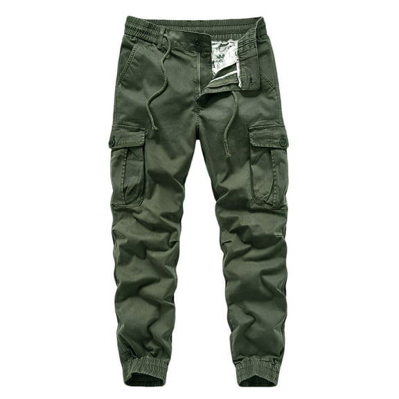YYDGH Men's Cargo Pants Army Camo Combat Work Pants Slim Fit with Pockets Stretch Outdoor Casual Jogger