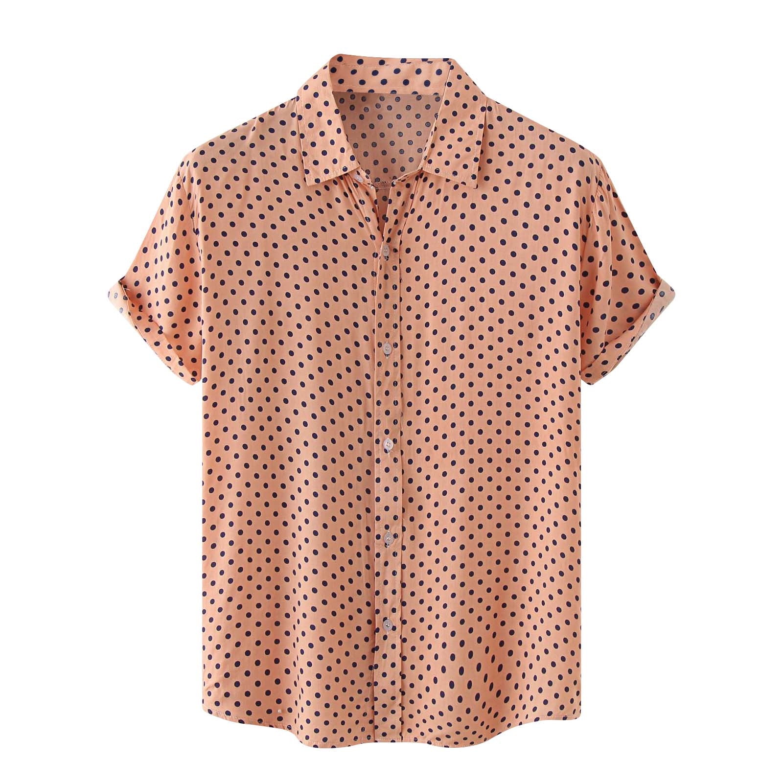 トップス everyone dot button down shirt L 10795240-Blue-White-