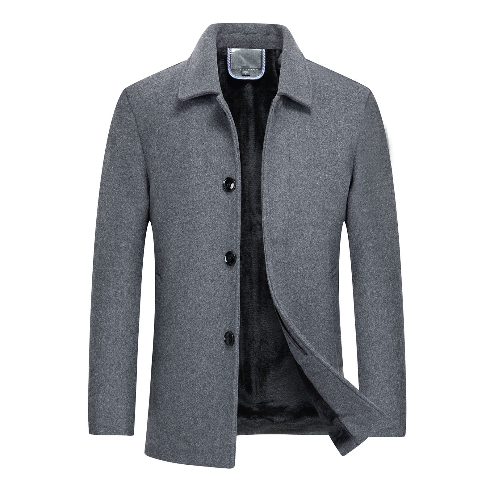 YYDGH Men's Plus Size Jackets-Windproof Bomber Jacket Full Zip Winter Warm  Padded Coats Outwear(Black,3XL)