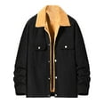 thumbnail image 1 of YYDGH Men's Corduroy Jacket Sherpa Fleece Lined Jackets Warm Winter Trucker Work Casual Hiking Coats Lapel Collar Button Down Jackets with Pockets 3XL, 1 of 8