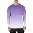 thumbnail image 1 of YYDGH Men's Crew Neck Long Sleeve Rash Guard T Shirts UPF 50+ Quick Dry Swim Shirts UV Sun Protection Tee Tops Z-Purple 3XL, 1 of 4
