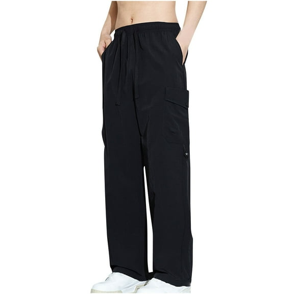 YYDGH Men's Drawstring Elastic Waist Sweatpants Casual Loose Wide Leg Long Pants Fashion Baggy Trousers with Pockets