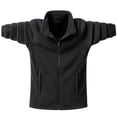 thumbnail image 1 of YYDGH Men's Fleece Jacket Zip Up Long Sleeve Jackets Lightweight Soft Warm Winter Coat with Pockets Black L, 1 of 8