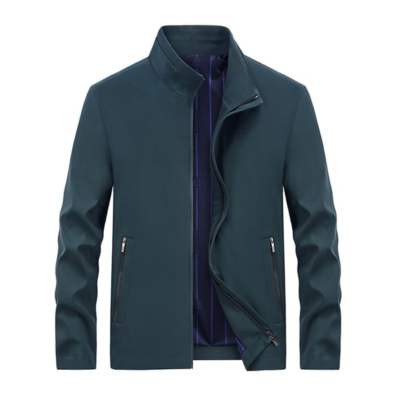 YYDGH Men's Fleece Lined Jacket Waterproof Windbreaker Rain Jacket for Tactical Hiking Casual Solid Color Tops Army Green XXL