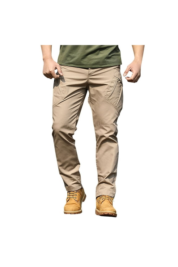 Men's Flex Stretch Tactical Pants Ripstop Lightweight Cargo Pants Casual Outdoor Work Hiking Trousers