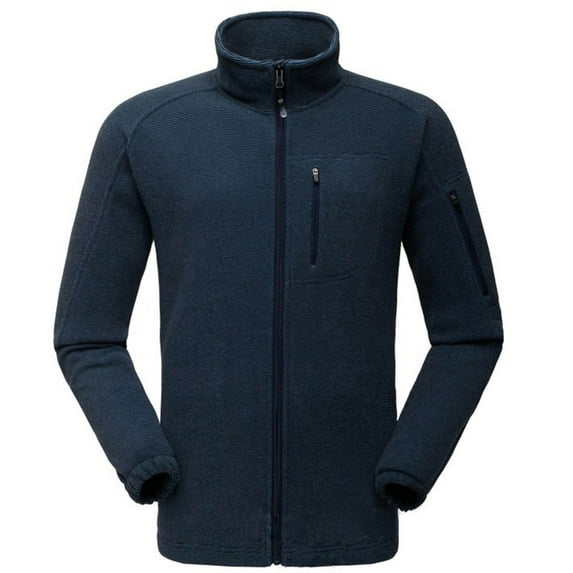 YYDGH Men's Full-Zip Fleece Hoodless Hoodie Casual Outdoor Sweatshirt Long Sleeve Winter Warm Outwear(Blue,3XL)