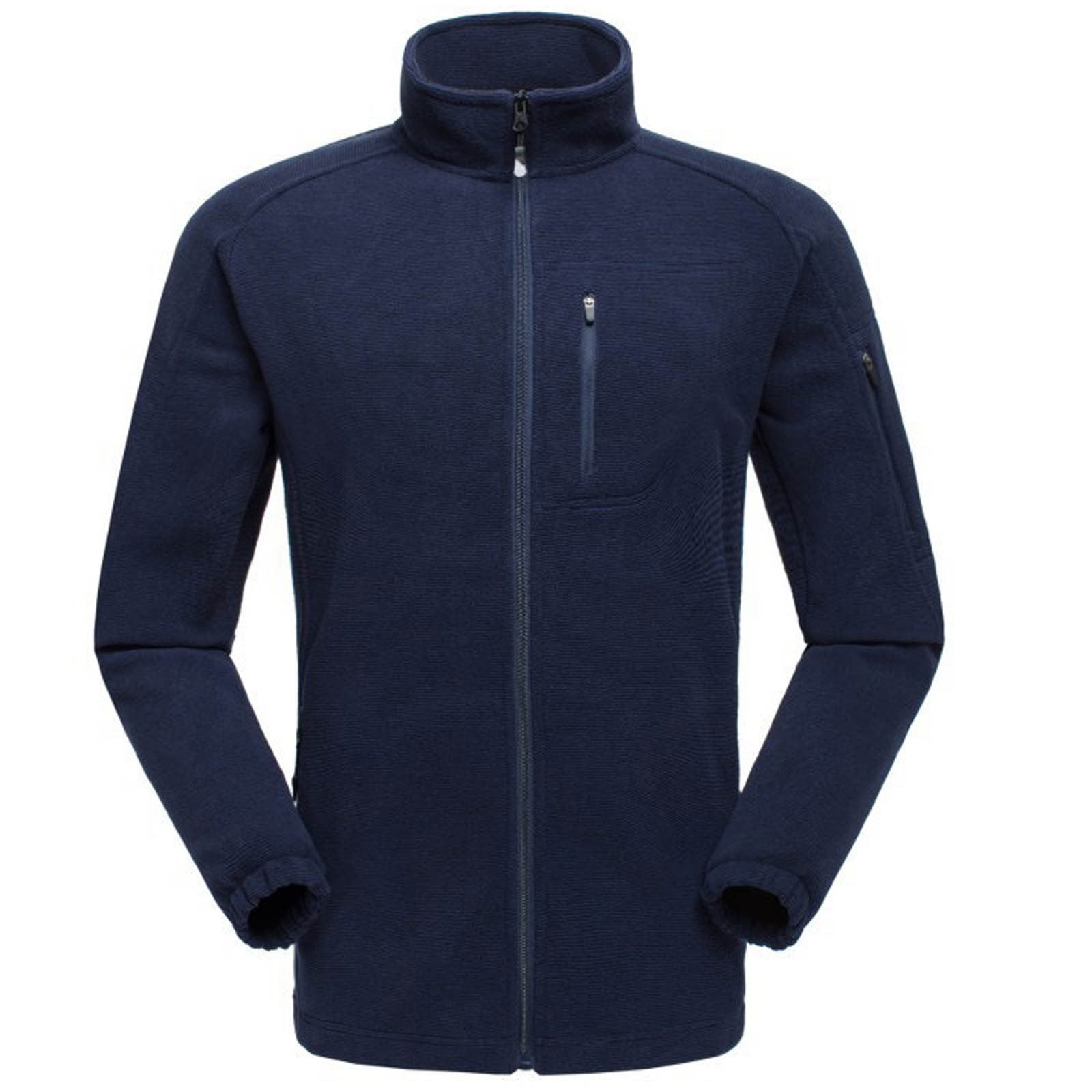 Mens full zip hoodless sweatshirt top