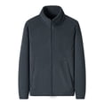 thumbnail image 1 of YYDGH Men's Full Zip Fleece Jacket Warm Soft Polar Long Sleeve Jackets Casual Lightweight Hiking Winter Coat with Pockets Dark Gray 5XL, 1 of 9