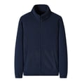 thumbnail image 1 of YYDGH Men's Full Zip Fleece Jacket Warm Soft Polar Long Sleeve Jackets Casual Lightweight Hiking Winter Coat with Pockets Navy Blue 4XL, 1 of 9