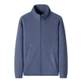 thumbnail image 1 of YYDGH Men's Full Zip Fleece Jacket Warm Soft Polar Long Sleeve Jackets Casual Lightweight Hiking Winter Coat with Pockets Sky Blue 5XL, 1 of 9
