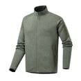 thumbnail image 1 of YYDGH Men's Full Zip Fleece Jackets Long Sleeve Stand Collar Workout Coats Casual Trendy Fall Winter Warm Going out Outwear Army Green 4XL, 1 of 6