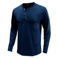 thumbnail image 1 of YYDGH Men's Henley Shirts Long Sleeve Basic Pullover T Shirt Casual Solid Color Slim Fit Lightweight Button Tops, 1 of 4